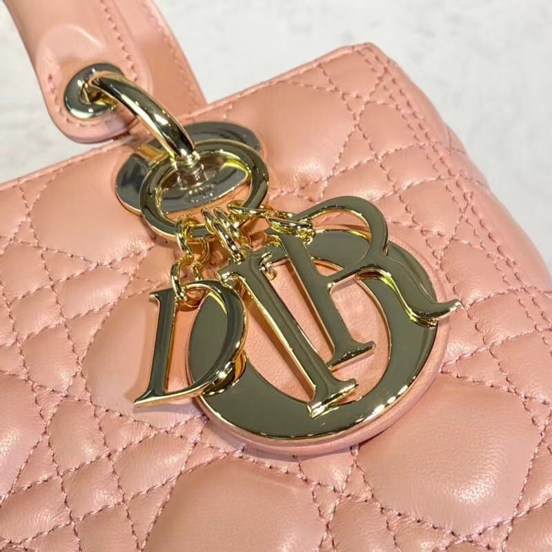 MEDIUM LADY Dior BAG Cannage Lambskin Powder Pink High