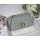 MEDIUM Dior CARO BAG Supple Cannage Calfskin Grey High