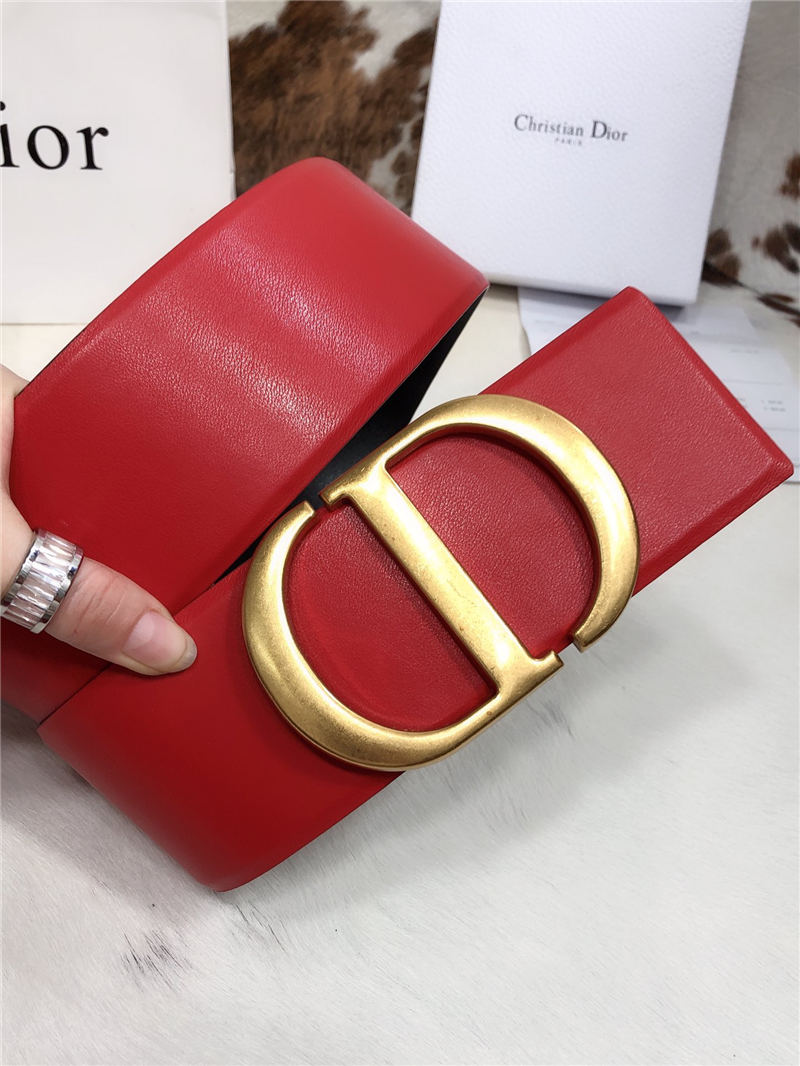 Dior 30 MONTAIGNE BELT 70MM Calfskin Black&Red High