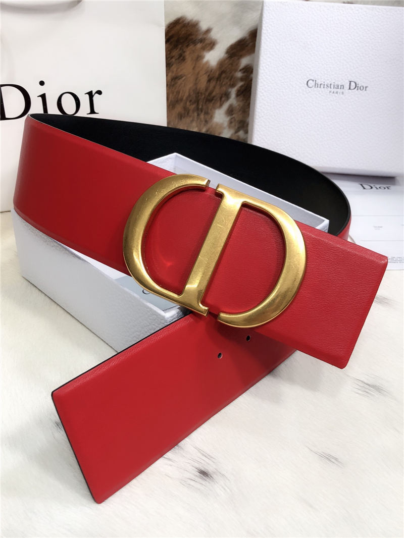 Dior 30 MONTAIGNE BELT 70MM Calfskin Black&Red High