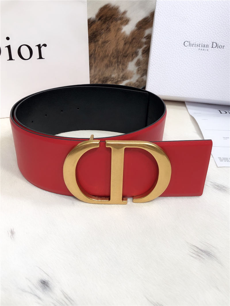 Dior 30 MONTAIGNE BELT 70MM Calfskin Black&Red High