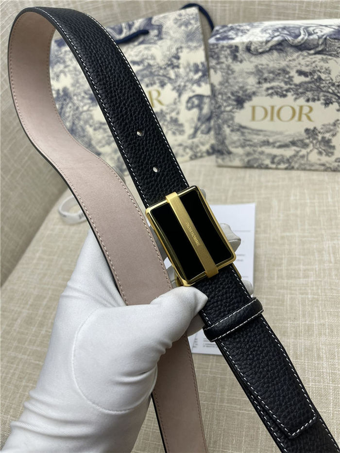 Dior BELT 35MM Calfskin Black Gold High