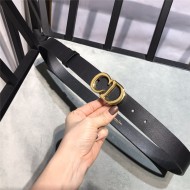 Dior SADDLE BELT 30MM Ultrasmooth Calfskin Black Gold High