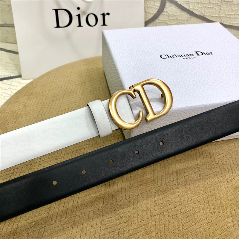 Dior SADDLE BELT 30MM Ultrasoft Calfskin Black&White High