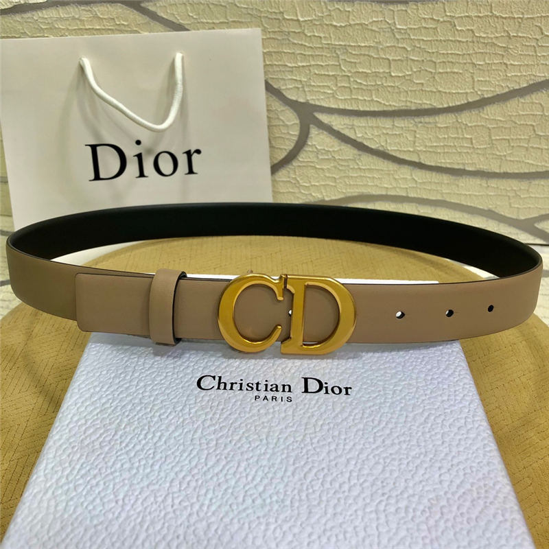 Dior SADDLE BELT 30MM Ultrasoft Calfskin Black&Taupe High