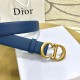 Dior SADDLE BELT 30MM Ultrasoft Calfskin Black&Navy High