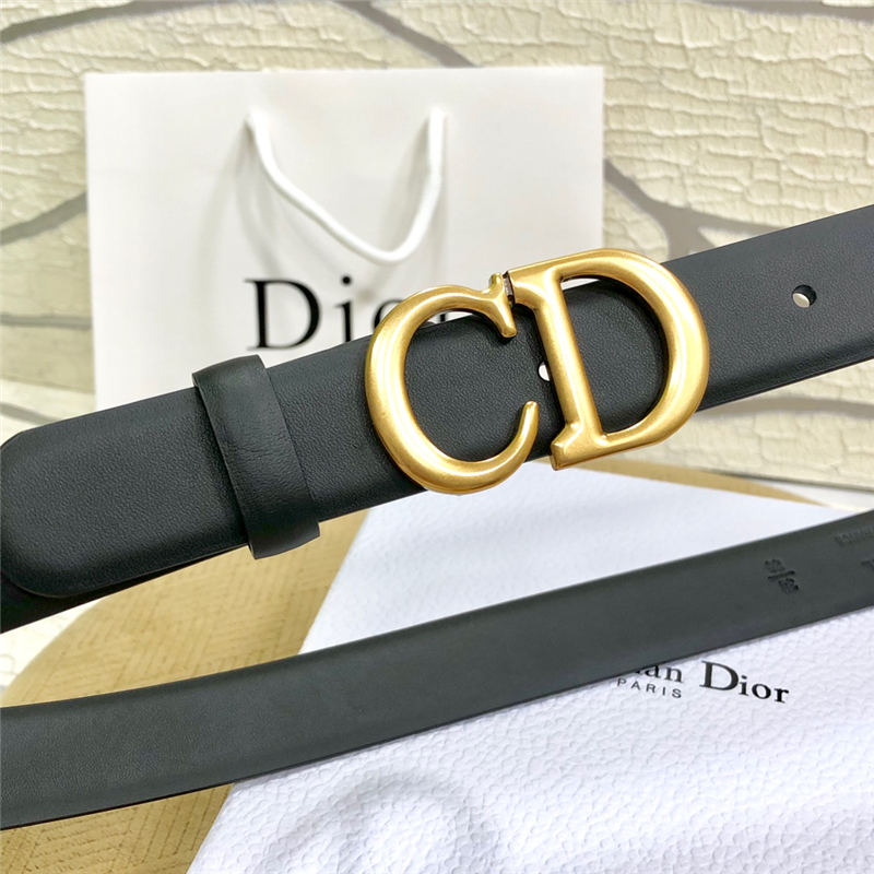 Dior SADDLE BELT 30MM Ultrasoft Calfskin Black&Black High