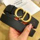 Dior SADDLE BELT 30MM Ultrasoft Calfskin Double Black High