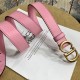 Dior SADDLE BELT 30MM Ultrasoft Calfskin Double Pink High