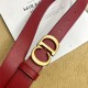 Dior SADDLE BELT 30MM Ultrasoft Calfskin Double Wine High