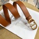 Dior SADDLE BELT 30MM Ultrasoft Calfskin Double Camel High