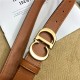 Dior SADDLE BELT 30MM Ultrasoft Calfskin Double Camel High