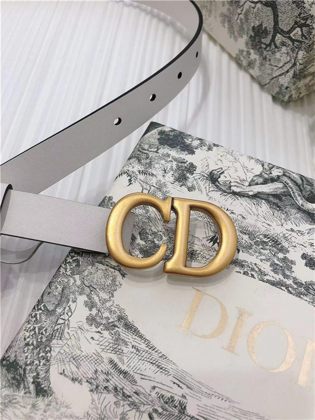 Dior SADDLE BELT 20/30MM Ultrasoft Calfskin Double White High