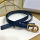 Dior SADDLE BELT 20MM Ultrasoft Calfskin Double Navy High