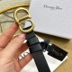 Dior SADDLE BELT 20MM Ultrasoft Calfskin Double Black High