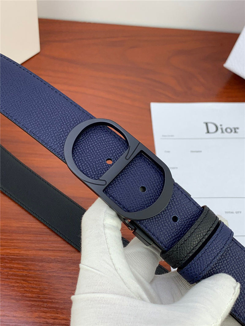 Dior CD BELT 35MM Epsom Calfskin Navy/Black High