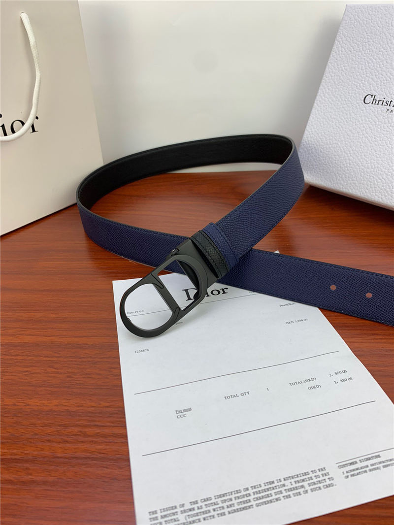 Dior CD BELT 35MM Epsom Calfskin Navy/Black High