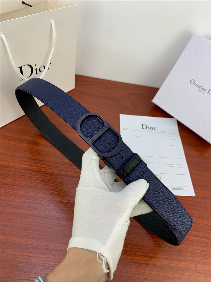 Dior CD BELT 35MM Epsom Calfskin Navy/Black High