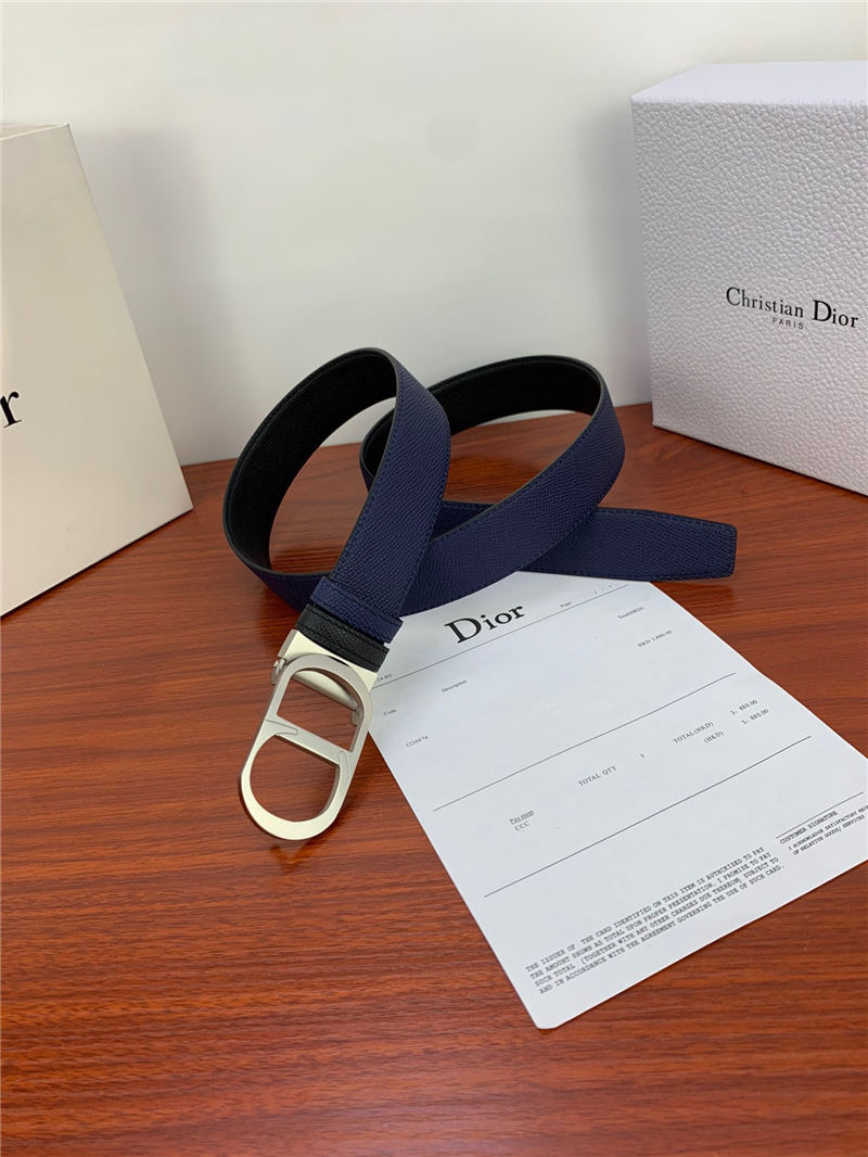 Dior CD BELT 35MM Epsom Calfskin Navy/Black High