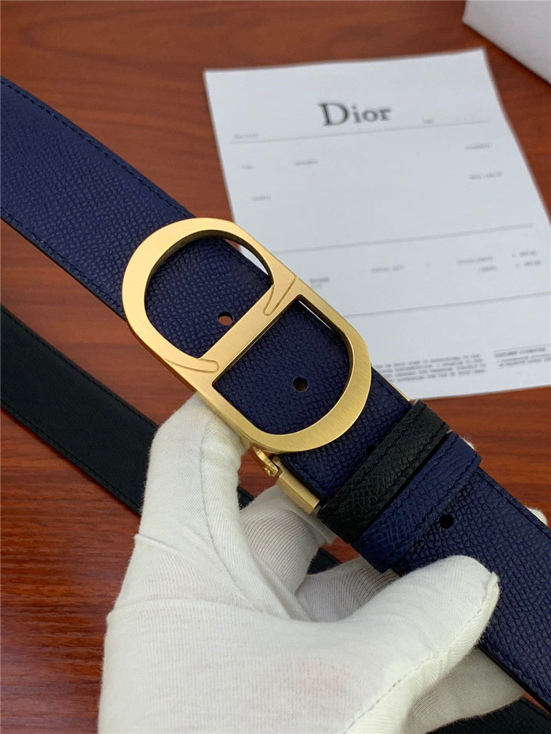 Dior CD BELT 35MM Epsom Calfskin Navy/Black High