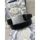 Dior BELT 35MM Calfskin Crocodile Black Silver High