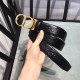 Dior CD ICON BELT 34MM Calfskin Ostrich Black Gold High