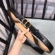 Dior CD ICON BELT 34MM Calfskin Ostrich Black Gold High