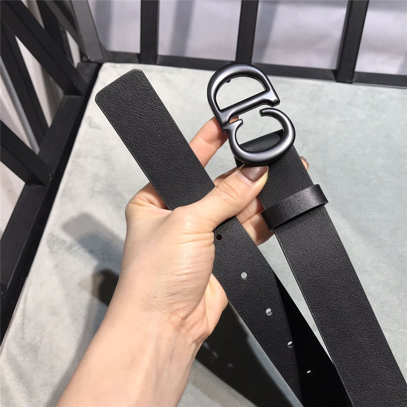 Dior SADDLE BELT 30MM Ultrasmooth Calfskin Black Black High