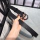 Dior SADDLE BELT 30MM Ultrasmooth Calfskin Black Black High