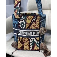 Dior D-BUBBLE BUCKET BAG Dior Paisley Embroidery Blue 022 High