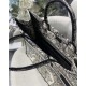 LARGE Dior BOOK TOTE Toile de Jouy Embroidery Black High