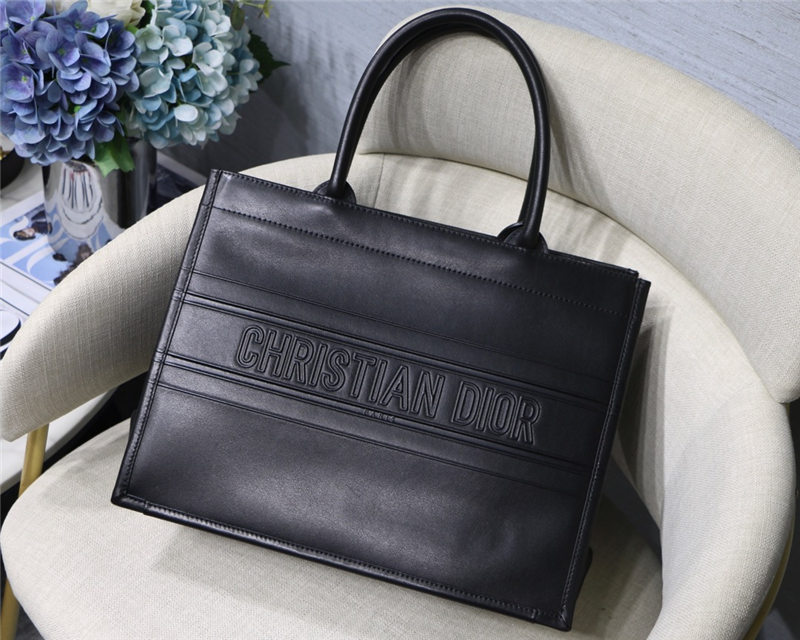 MEDIUM Dior BOOK TOTE Calfskin Black High