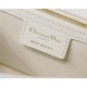 LARGE Dior CARO BAG Quilted Macrocannage Gold Metal Calfskin White High