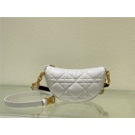 SMALL Dior VIBE Hobo Bag Calfskin White High