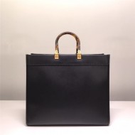 LARGE SUNSHINE SHOPPER leather shopper Black High