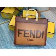 MEDIUM Fendi SUNSHINE Leather Shopper Caramel-Blush High