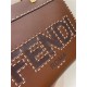 MEDIUM Fendi SUNSHINE Leather Shopper Brown High