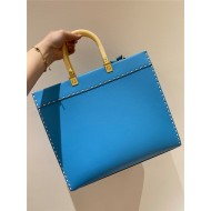 MEDIUM Fendi SUNSHINE Leather Shopper Blue High