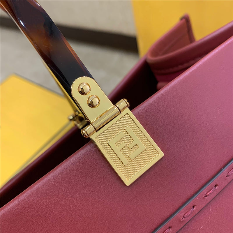 LARGE SUNSHINE SHOPPER leather shopper Burgundy High