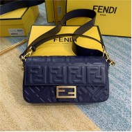 BAGUETTE leather bag Navy High