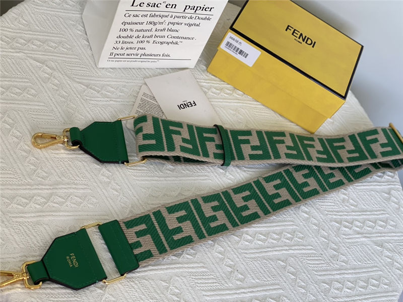 Fendi STRAP YOU ribbon shoulder strap Green High