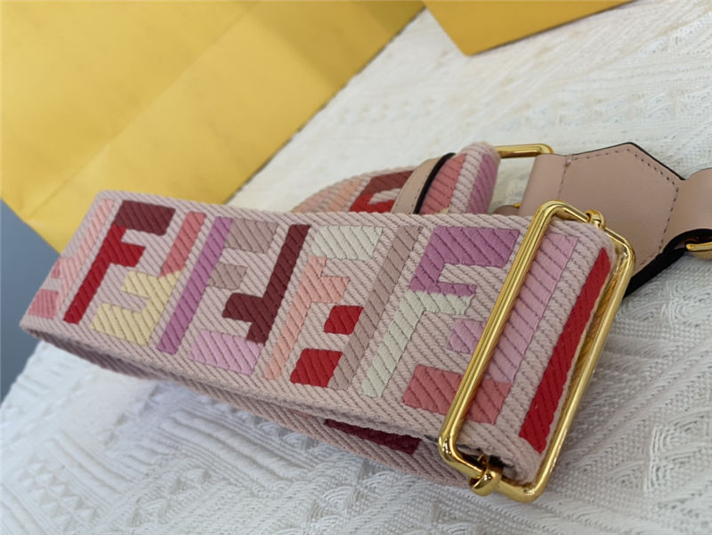 Fendi STRAP YOU multicolor ribbon shoulder strap Pink High