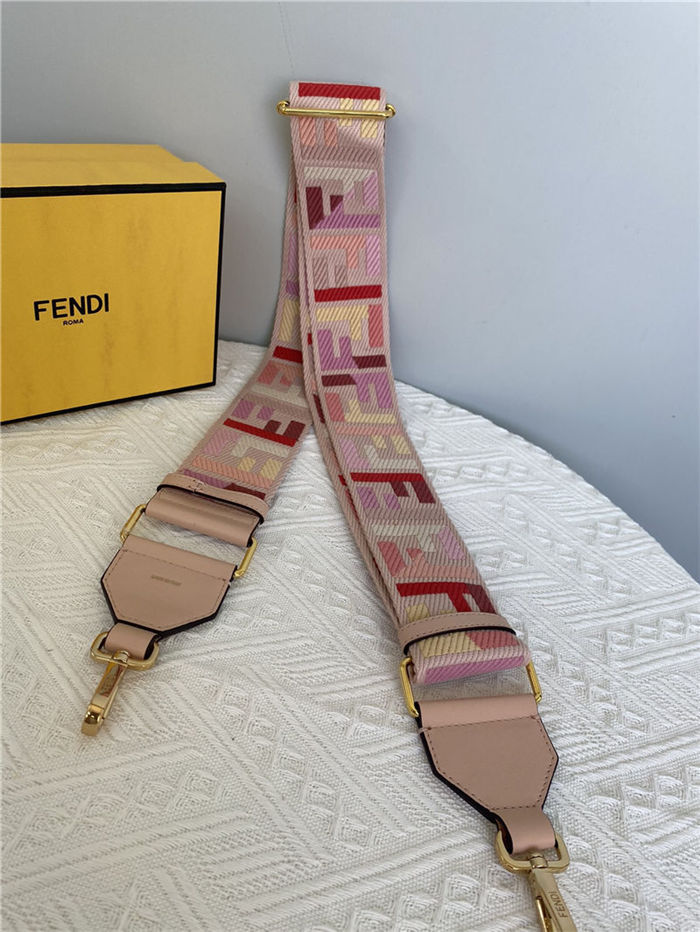 Fendi STRAP YOU multicolor ribbon shoulder strap Pink High