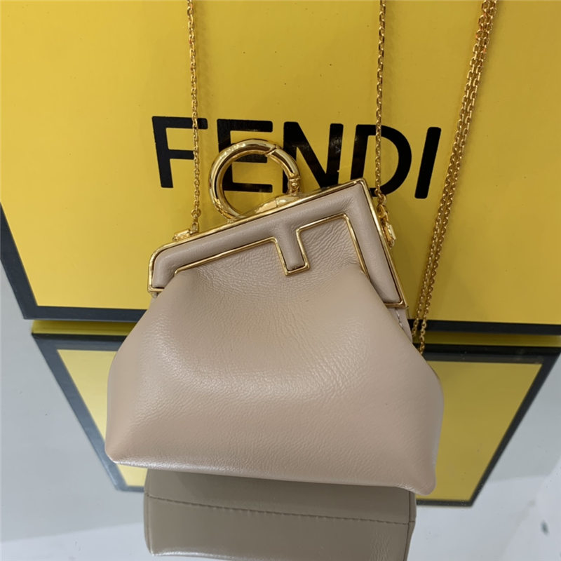 Nano Fendi First Charm Leather Pink High