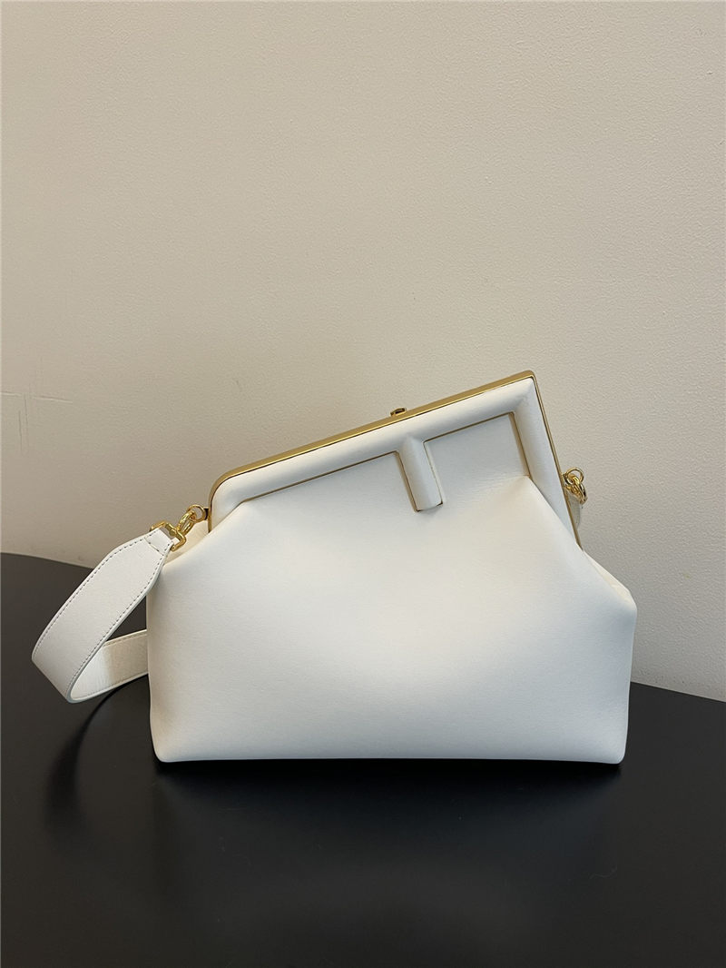 Fendi First Medium Leather Bag White High