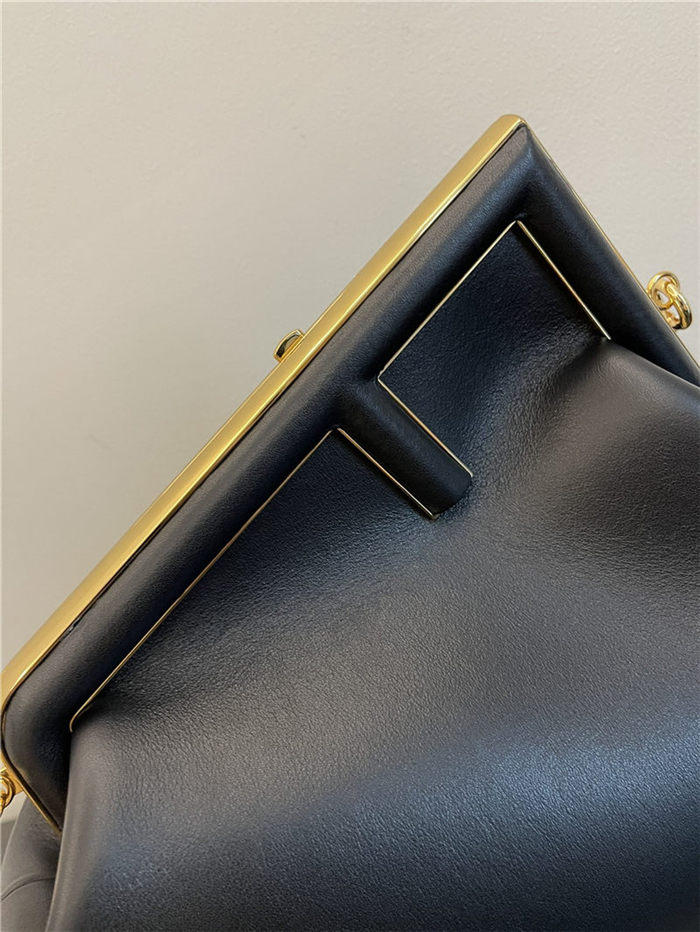 Fendi First Medium Leather Bag Black High