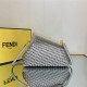 Fendi First Small Braided Leather Bag Grey High