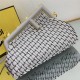 Fendi First Small Braided Leather Bag Grey High