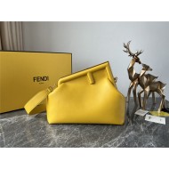 Fendi First Medium Leather Bag Yellow High