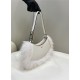 Fendi O’Lock Swing leather and fox fur pouch High